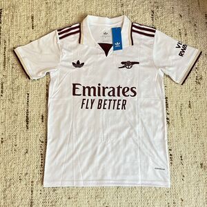 NEW Arsenal Adidas 2025/26 Third Jersey White Saka Soccer Home Away Alternate